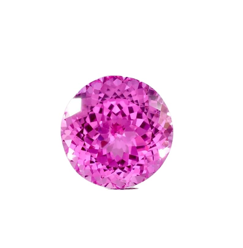 Gemme saphir rose 10x10mm ovale à facettes pour création de collier, bague et pendentif DIY