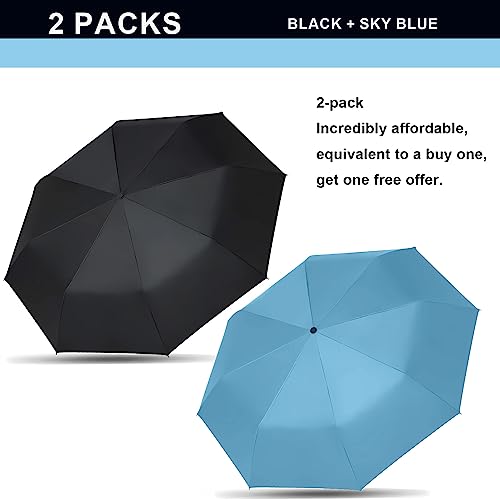Image of SIEPASA Umbrella for Men - Automatic Large Size Foldable Umbrella with Travel Cover for Man and women - 3 fold Windproof umbrella