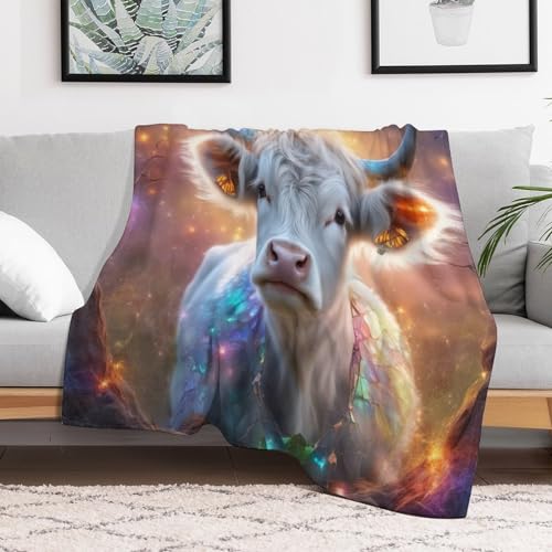 Couverture en flannel vache cadeau cocooning original et doux - 3