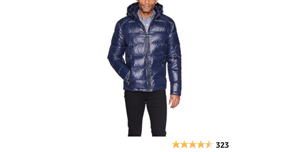 guess men's midweight puffer jacket