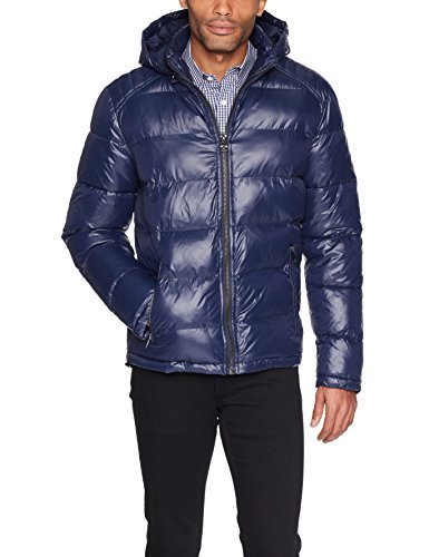 GUESS Men's Midweight Puffer Jacket, dark royal blue M