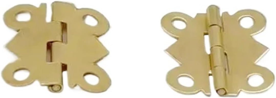 1pc Wooden Hinge Butterfly Hinge Packaging Box Gold Hinge 180 Degree Iron Material Home Decor Hardware
