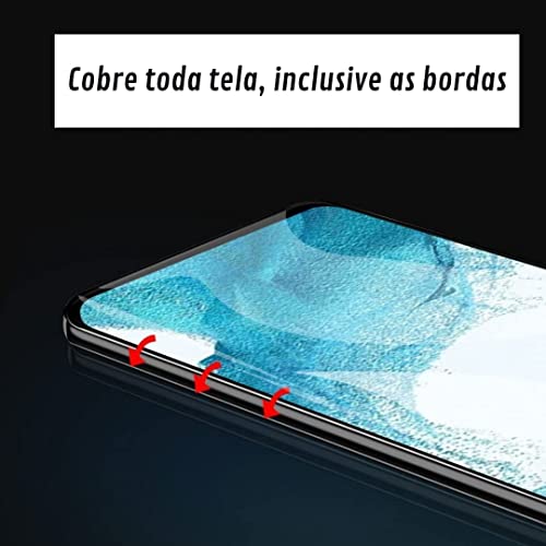 Película de Vidro Temperado Curvada Cobre a Tela Toda e Não Atrapalha a Leitura da Digital Compatíve