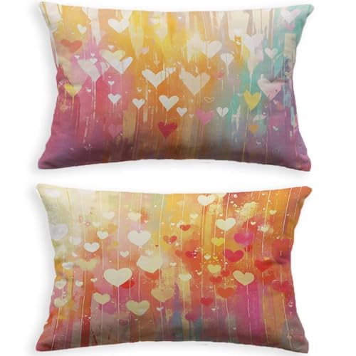 Housses de coussin extérieur déperlantes en lin avec fermeture éclair invisible - 2