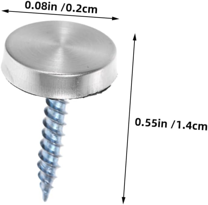 Stainless Steel Mirror Screw Caps Decorative Nails for Glass Panels