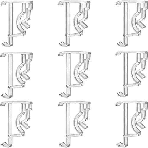 Valance Clips 10Pcs 2Inch Clear Plastic Hidden Retainer Holder For Window Blind Valance,Horizontal Faux & Wood Blinds Parts #TOP9