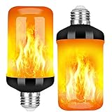  Aggiornamento della Lampadina A Effetto Fiamma LED 4 Tipi di modalità Flash Lampadina Decorativa di Halloween Lampadina Base E26 con Effetto Inverso (2 Pezzi),1 Pack