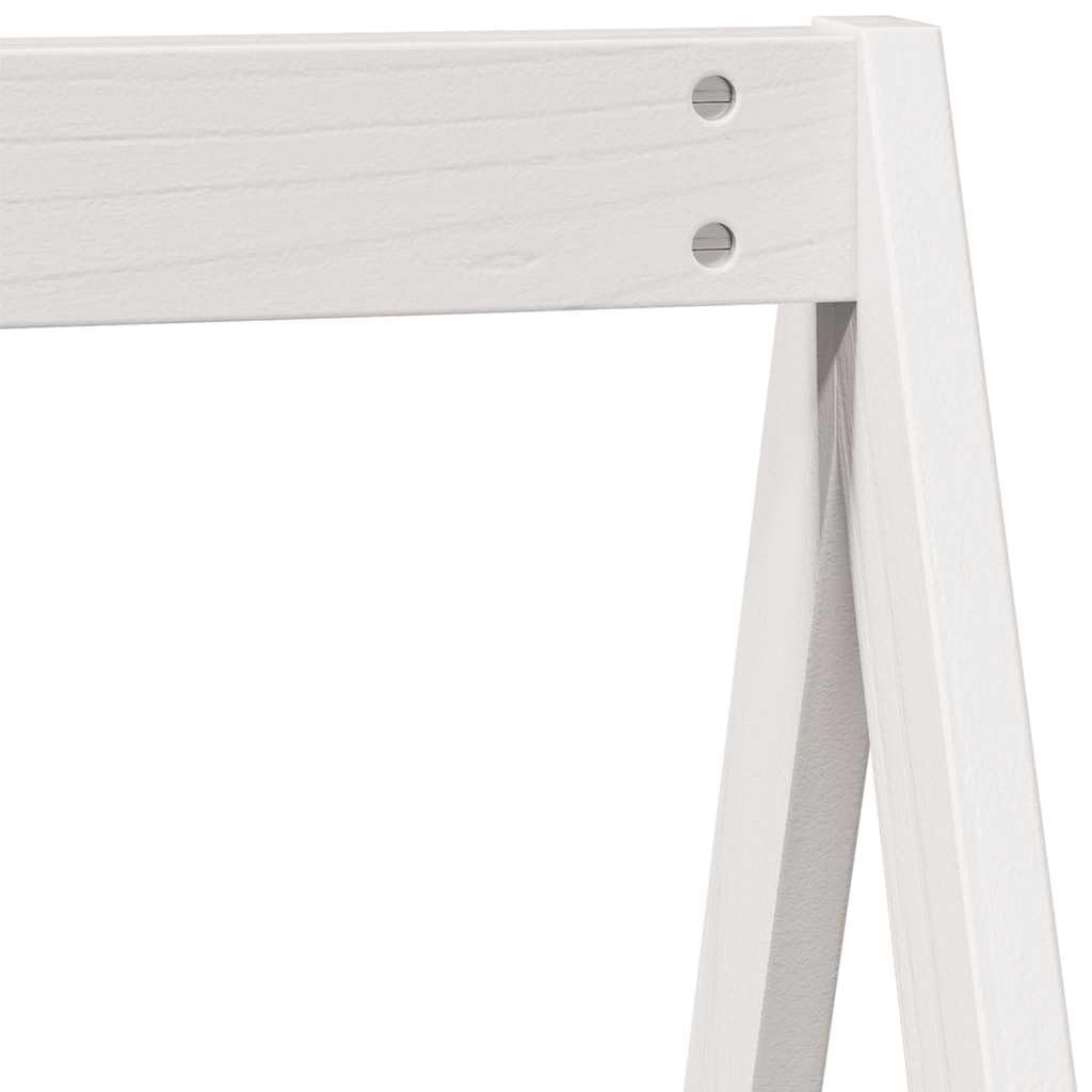 Techo para cuna blanco 209 x 95,5 x 88 cm madera maciza de pino, marco de cama accesorios con soporte y elementos de conexión, fácil de montar para habitación infantil, estabilización y