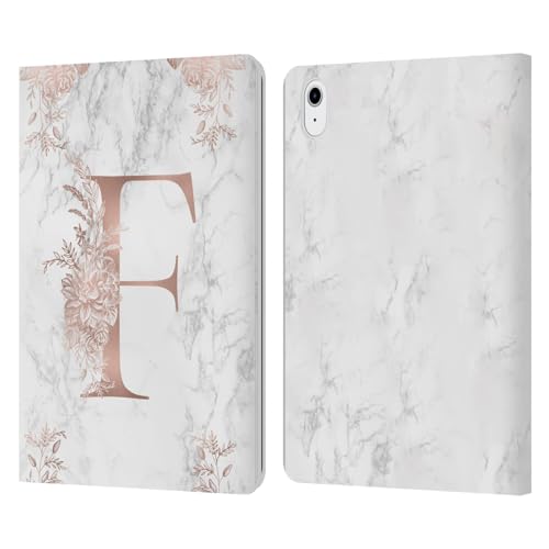 Coque en cuir iPad Air 2022 marbre rose pour travailler au café avec style
