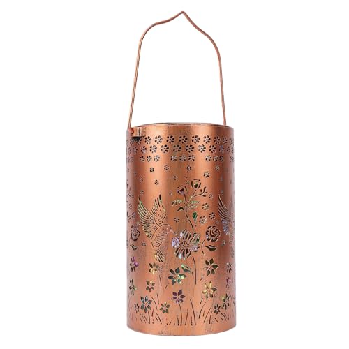 Lanterne solaire colorée pour extérieur étanche avec effets ombres fleurs - 4
