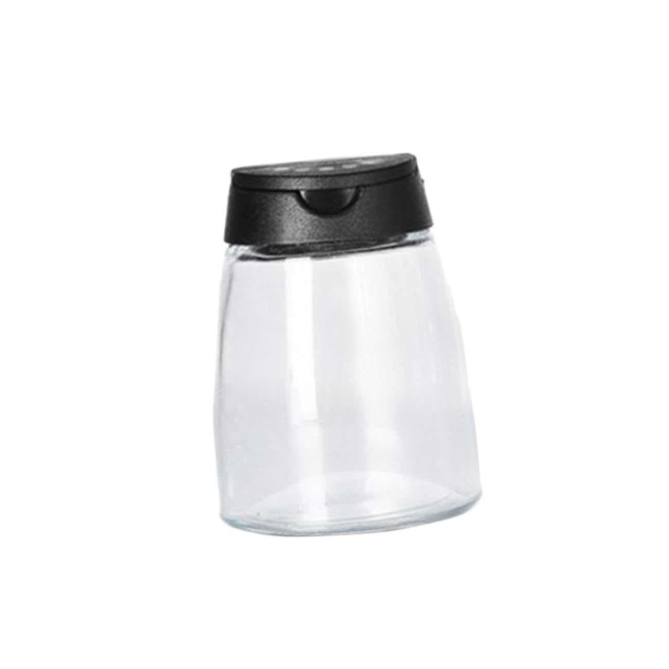 Amosfun 12 Stck. Teiliges Gewürzglas mit Doppeldeckel Lebensmittelecht Wiederverschließbar für Salz Pfeffer Gewürze Schwarzes Design Platzsparend für Küche und Grill