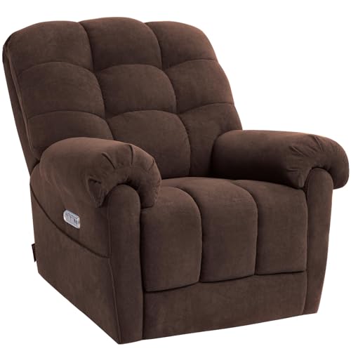 EONIX Mordern Massage Rocker Recliner Chair, Dual Motor Power Rocking Recliners for Small Spaces, Lazy Boy Recliner Chair with Heat and Massage for Living Room, Bedroom, Study, Coffee