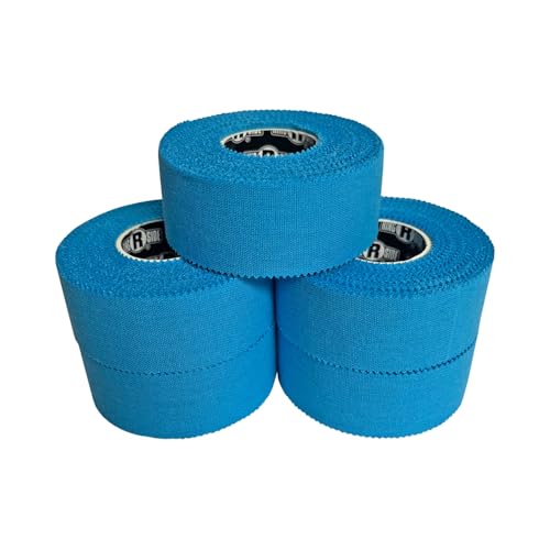 Image of Ringside 1 inch Athletic Trainers Tape, Cotton Kinesiology Tape for Combat Sports, Adhesive, 30 Foot Rolls, Light Blue, 5 Pack