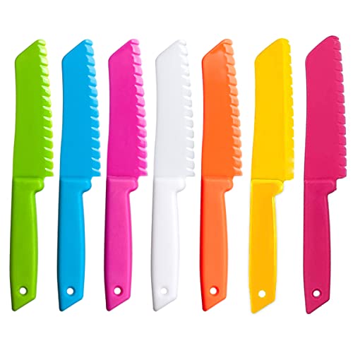 FACATH Plastic Fruit Knife: Food-Grade Kid Kitchen Knife Set Safe | Childrens Safe Cooking Knives Perfect for Fruits Cake Vegetables & Daily Kitchen Use