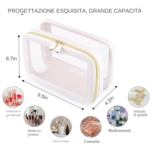 Organisateur de maquillage à compartiments et trousse étanche - 5