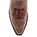 Vaccari Women's Naomi Genuine Leather AM Texas Embroidery Snip Toe Cowgirl Boots - Mocha - 7 B