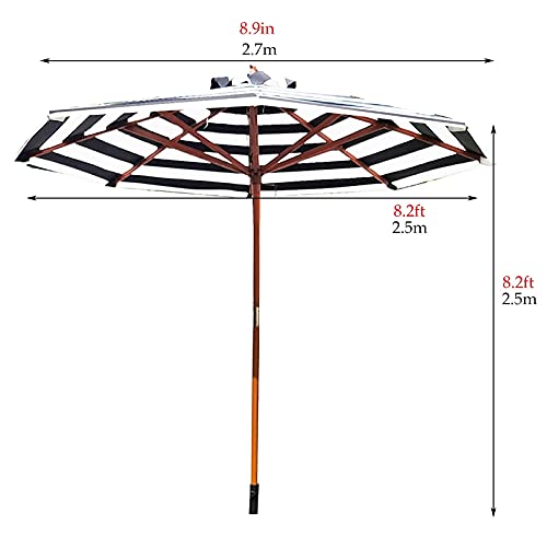 Parasol de madera CLSDRZC para cenar en el jardín o relajarse en el balcón sin calor 4