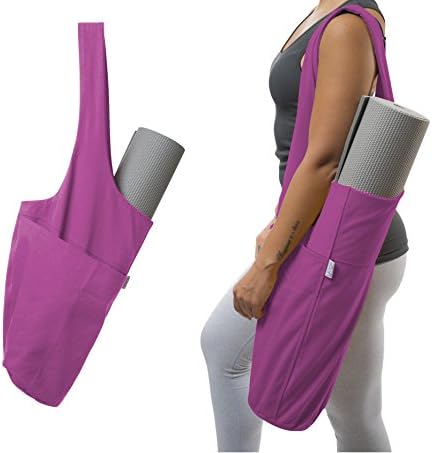 Yogiii Yoga Mat Bag | The Original YogiiiTote | Yoga Mat Tote Sling Carrier with Large Side Pocket & Zipper Pocket | Fits Most Size Mats