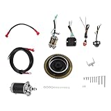 Electric Starter Motor Kit Fit for Yamaha, 14.8HP 4-stroke Outboard Electric Starter Kit with Switch Flywheel Power-generating Coil Relay Rectifier 15PS (15PS)