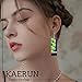 KAERUN 12 Pairs Women's Tanjiro Earrings Anime Demon Slayer Earrings Cosplay Fashion Double-sided Acrylic Alloy Resin Earring for Friends Mother and Daughter Halloween Christmas Birthday Jewelry Gifts