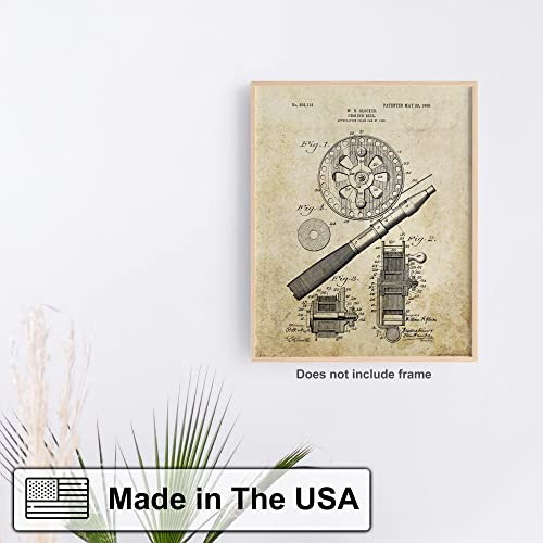 Apple Creek Trout Unlimited Fly Fishing Reel Patent Art Print 11X14 Brown Brook Rainbow Cabin Decor Pictures thumb #3