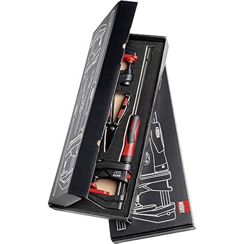 Bessey GearKlamp Schraubzwingen Set - 2x Getriebezwinge GK30 + Multitool DBST (Schere, Messer, Säge, Feile, 3x Schraubendreher) GK30-SET Cover