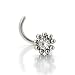 Stainless Steel Screw Nose Rings Studs with Cubic Zirconia Body Jewelry Piercing