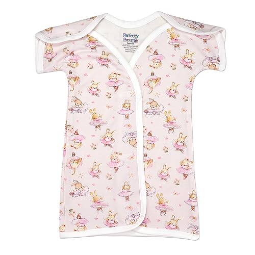 Boy's & Girl's Open-Shoulder Short-Sleeve Ultra Soft NICU Gown - NICU Friendly - Micro (1-2.5lbs)