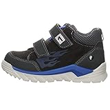 RICOSTA RACE Jungen, Kinder Sneaker,Low-Top Sneaker,Halbschuhe/Sneaker,Halbschuh,Sportschuh,Klettschuh,Klett-Verschluss,asphalt (Grau)