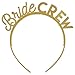 amscan Bride Crew Plastic Word Headband | 6 Pcs., Gold