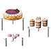 Set of 3 Round Clear Acrylic Retail Display Risers, Dessert & Bakery Stand