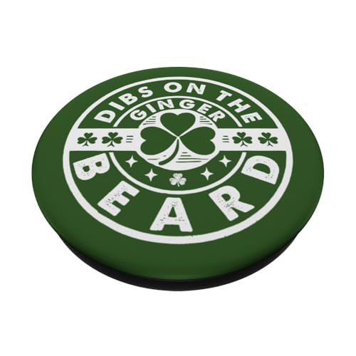 Dibs On The Ginger Beard Funny St Patricks Redhead Men Tee PopSockets Adhesive PopGrip