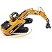 Gemini&Genius Construction Vehicle Toys Timber Grab Excavator Heavy Metal 1/50 Scale Grab Wooden/Building Materials Vehicle Engineering Alloy Models Collection Toys Gift for Kids and Decoration House