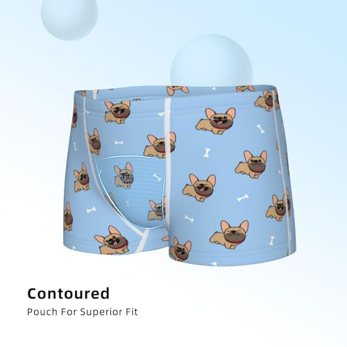 Boys' Cotton Boxer Brief Soft Underwear-Brown French Bulldog4