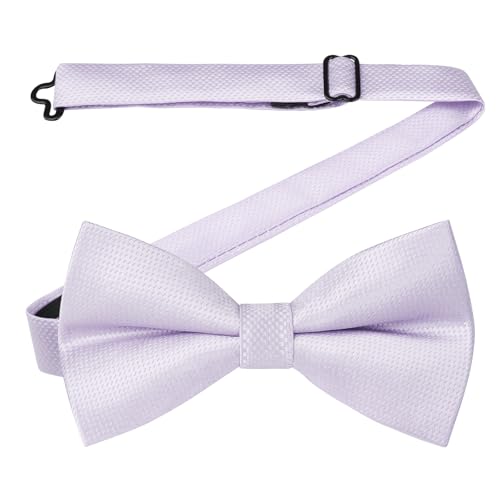 HISDERN Lila Fliege Verstellbar Fliege für Herren Bereits Gebunden Schleife Herren Hochzeit Party Smoking