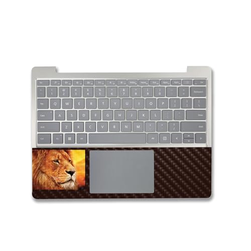 Image of MightySkins Carbon Fiber Skin Compatible with Microsoft Surface Laptop Go 3 (2023) Full Wrap Kit - Lion Pride | Protective, Durable Textured Carbon Fiber Finish | Made in The USA