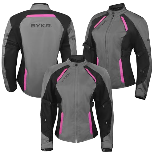BYKR Womens Motorcycle Jacket For Women Ladies Motorsports Enduro Biker Adventure CE Armored Powersports Protective Gear for Female Motorbike Riders Jackets (GP,Small)
