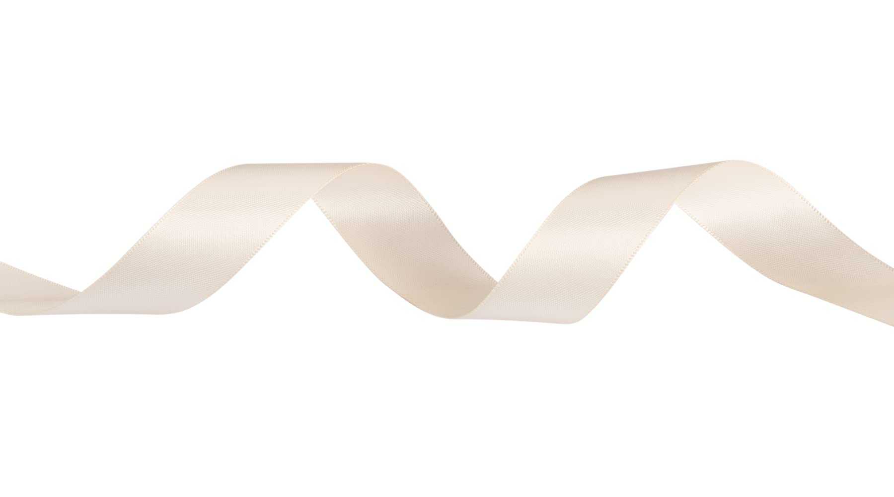 OWill Wit satijnen lint, dubbelzijdig polyester 20 mm x 22 m (24 yards) cadeauverpakkingslint