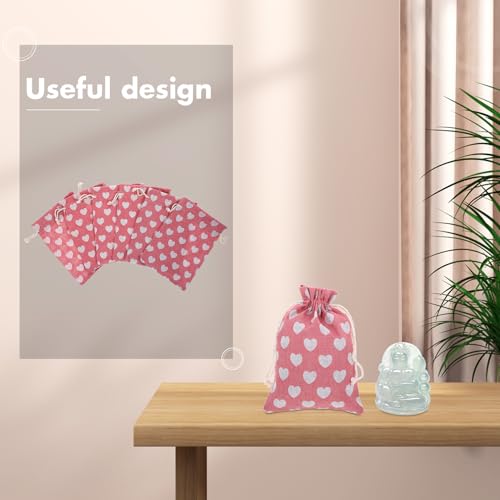 Bolsas de algodón con corazones perfectas como envoltorio de regalos y recuerdos en bodas y fiestas 6