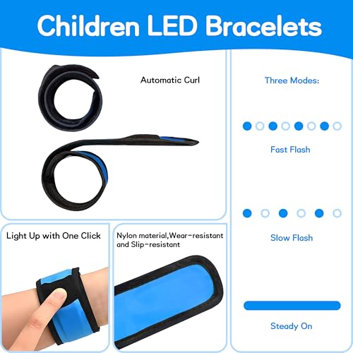 6 Stück LED Armbänder, LED Leuchtarmbänder, grüne LED Armbänder, Kinder grün - Bild 16 von 43