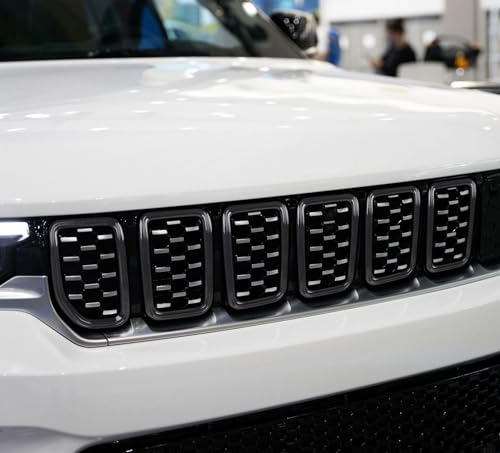Image of 7PCS Grill Inserts Grille Trim Accessories for 2021+ Jeep Grand Cherokee (Black)