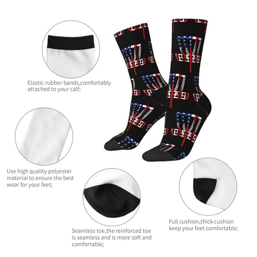 Usa Flag Disc Golf Socks For Men Women Gift Sport Crew Socks Funny Wicking Socks4