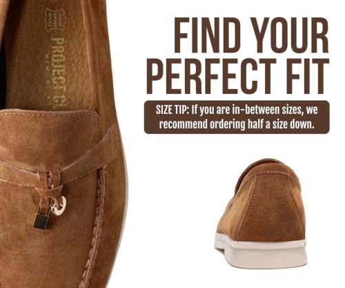 Image of Project Cloud 100% Genuine Leather Slip-on Casual Loafers for Women