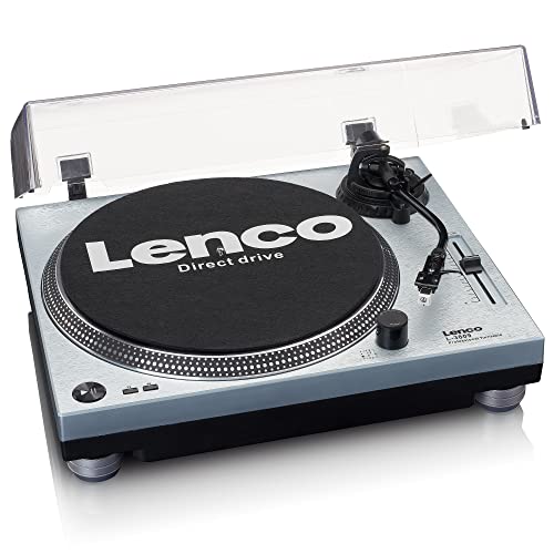 Lenco L-3809 Platine Vinyle – Platine DJ Direct Drive – USB – Préampli – 33 et 45 RPM – MMC – RCA – Sortie Ligne – Bleu Métallisé - Les Beatles, Paul McCartney, John Lennon, RIngo Starr, George Harrison Lenco L-3809 Platine Vinyle - Platine DJ Direct Drive - USB - Préampli - 33 et 45 RPM - MMC - RCA - Sortie Ligne - Bleu Métallisé – Image 4