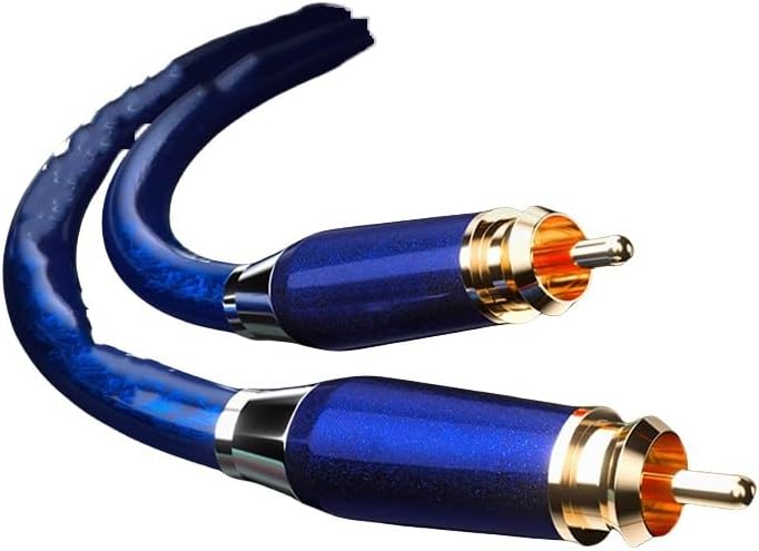Audio Cable Male to Male 75Ω Premium SPDIF Coaxial Silver Plated OCC R/CA Cable(0.5m)