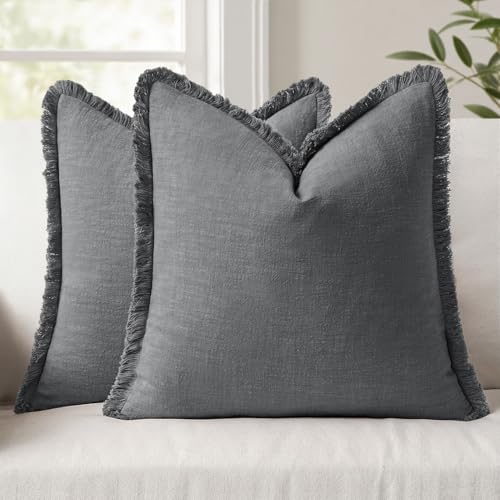 ANRODUO Set of 2 Decorative Throw Pillow Covers 20×20 Inch