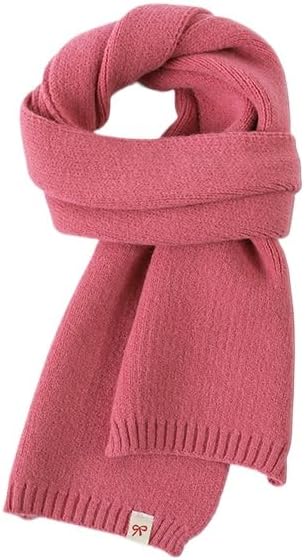Bow solid color scarf women's winter versatile soft waxy scarf to keep warm