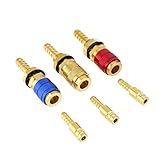 Omabeta Water Cooled & Gas Adapter Quick Connector, 3pcs 8mm Water Cooled Gas Adapter Quick Connector Fitting Hose Connector TIG Welding Equipment Accessory for TIG Welding Torch