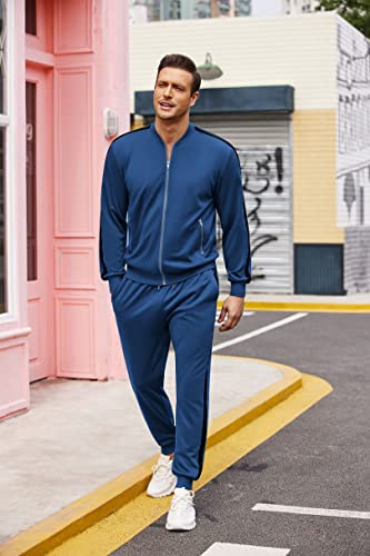 Coofandy Men's Tracksuit 2 Piece Full Zip Athletic Sweatsuits Casual Running Jogging Sport Suit Sets #TOP2