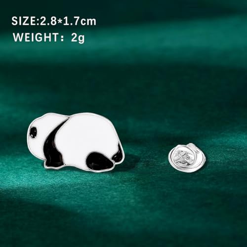 1 Piece Cute Panda Brooches for Bags & Clothes - Animal Alloy Pins, Cartoon Badges for Backpacks, Jackets, Hats2